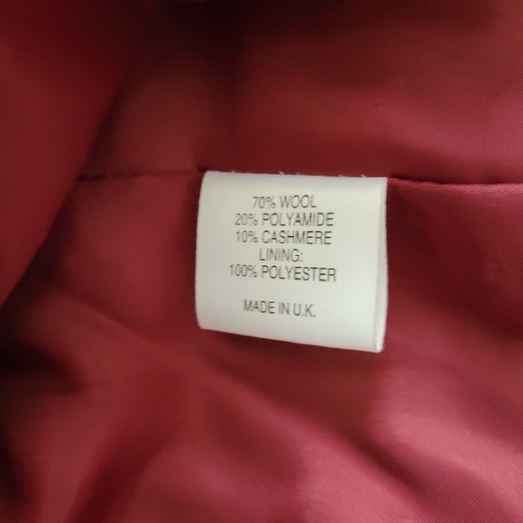 Vintage Wool & Cashmere  Blend Double  Breasted Pea Coat Size UK14 (L) - Picture 6 of 7